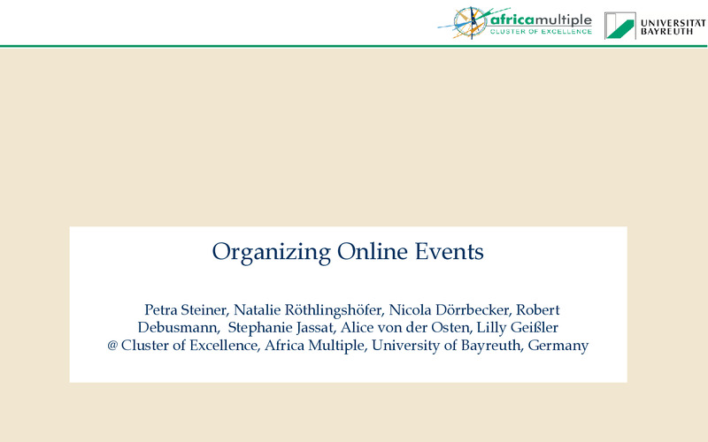 Organizing Online Events