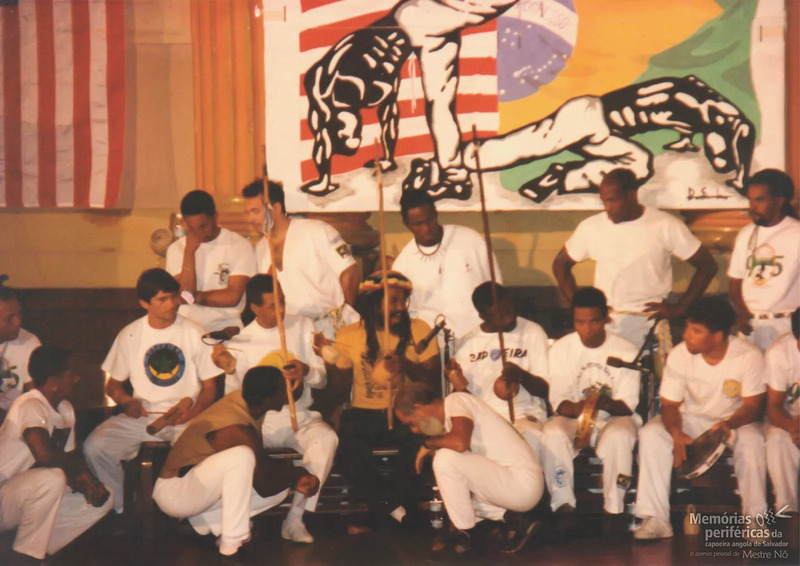 Mestre Nô realizando roda de capoeira nos Estados Unidos